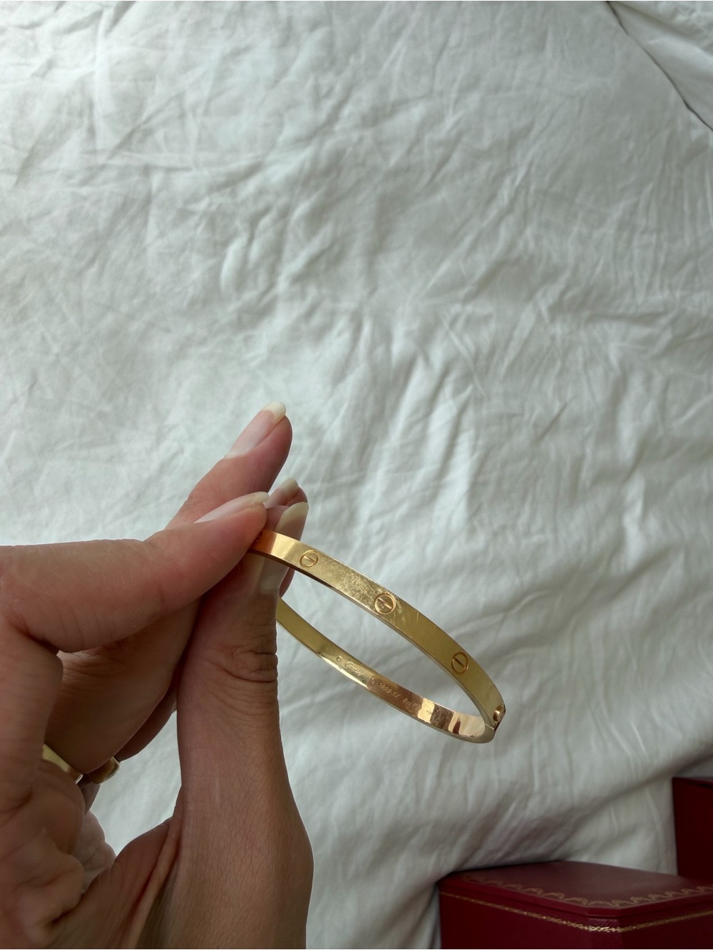Cartier Gold Love Bracelet with Red Box & Certificate (19cm) - Picture 2 of 2